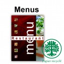 Menus de restaurants ecologique A4 ouvert